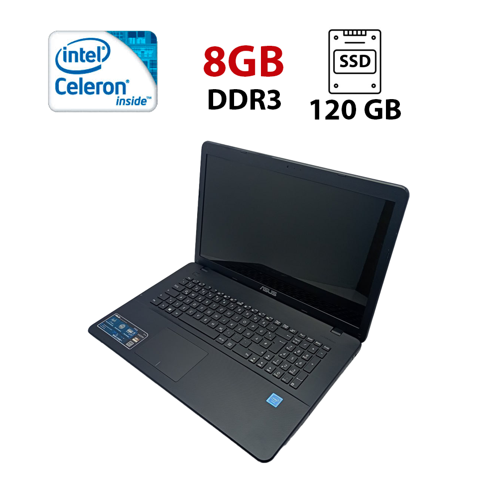 Ноутбук Asus F751/ 17.3" (1600x900)/ Celeron N2940/ 8 GB RAM/ 120 GB SSD/ HD