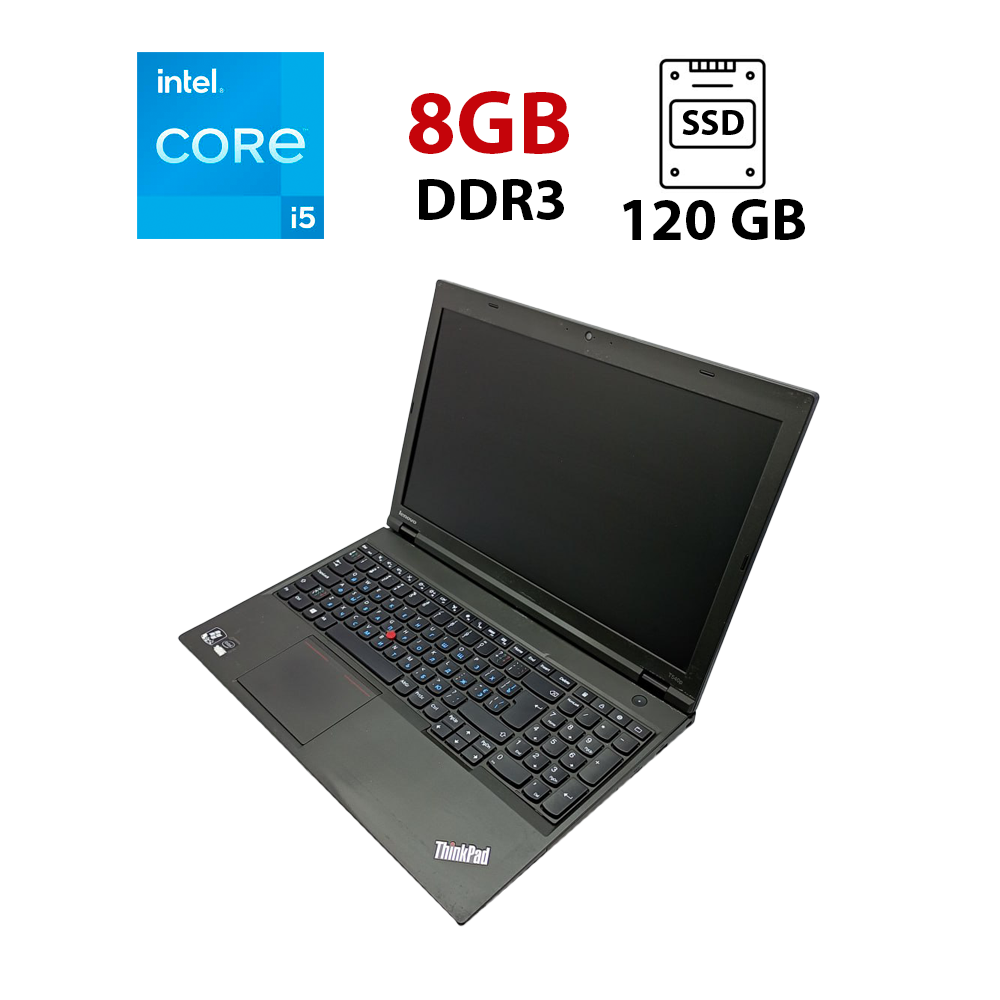 Ноутбук Lenovo ThinkPad T540/ 15.6" (1366x768)/ Core i5-4300M/ 8 GB RAM/ 120 GB SSD/ HD 4600