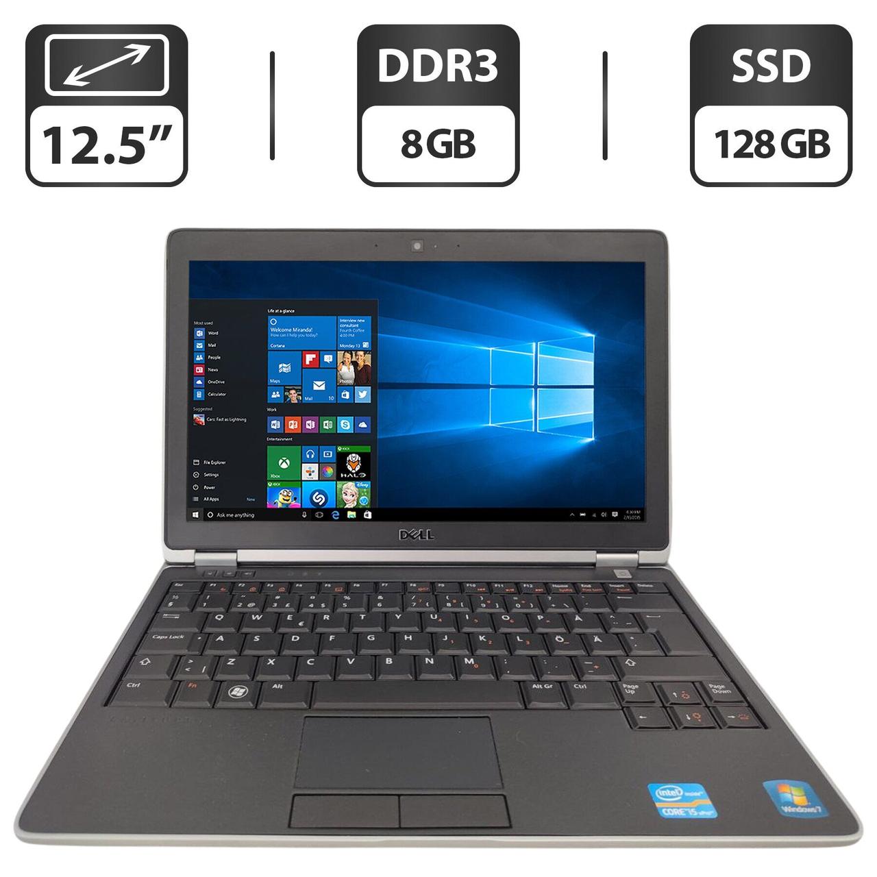Нетбук Dell Latitude E6220/ 12.5" (1366x768)/ Core i5-2520M/ 8 GB RAM/ 128 GB SSD/ HD 3000