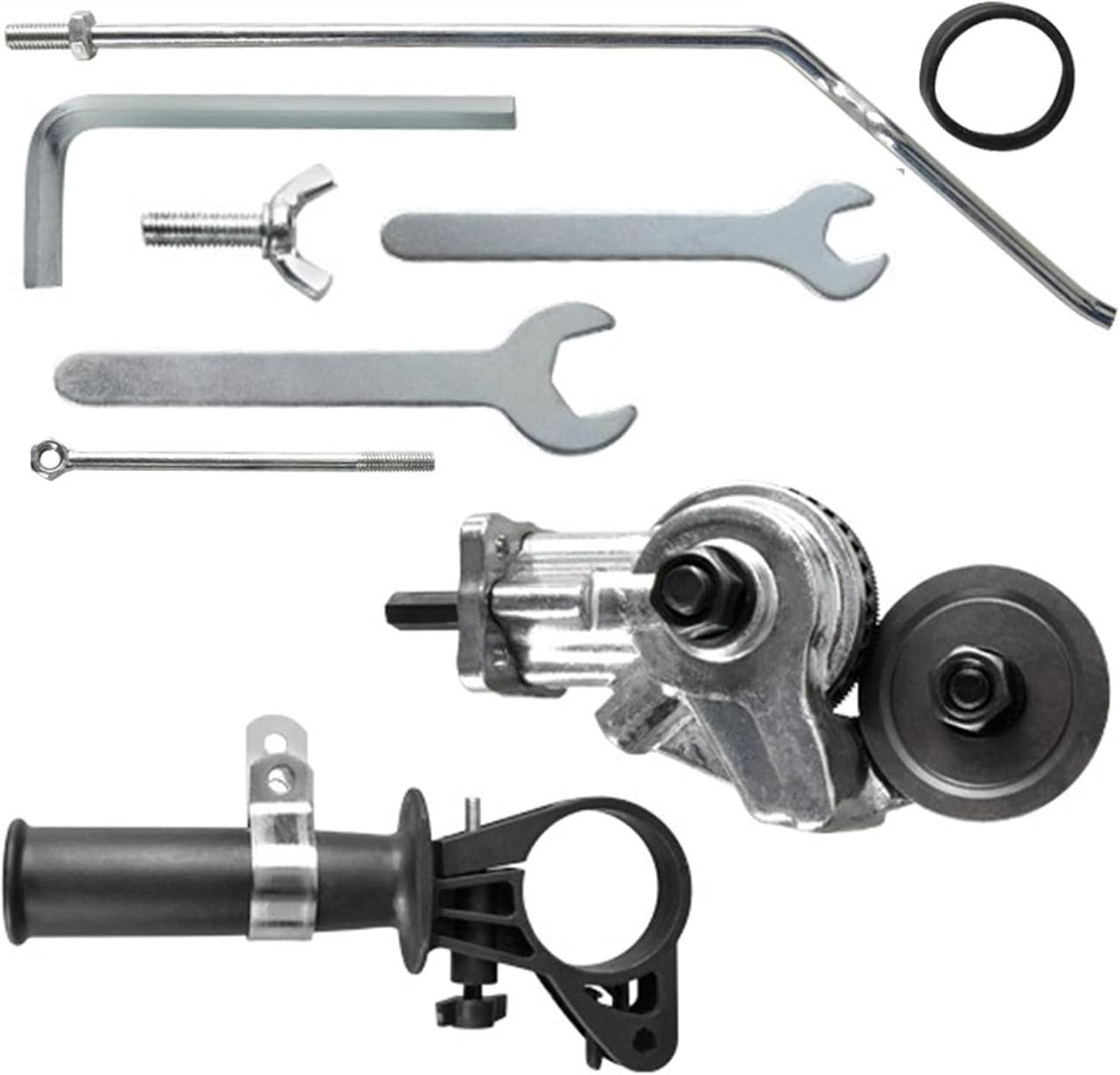 Насадка на дриль / шуруповерт з рукояттю для різання металу ножиці / різак листового металу, жесті, фото 1