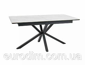Стіл LOGAN CERAMIC 160(200)*90 білий/чорний мат, фото 4