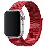 Ремінець Nylon Loop Apple Watch 42 mm 44 mm 45 mm 49 mm — Black & Blue, фото 7