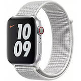 Ремінець Nylon Loop Apple Watch 42 mm 44 mm 45 mm 49 mm — Black & Blue, фото 8