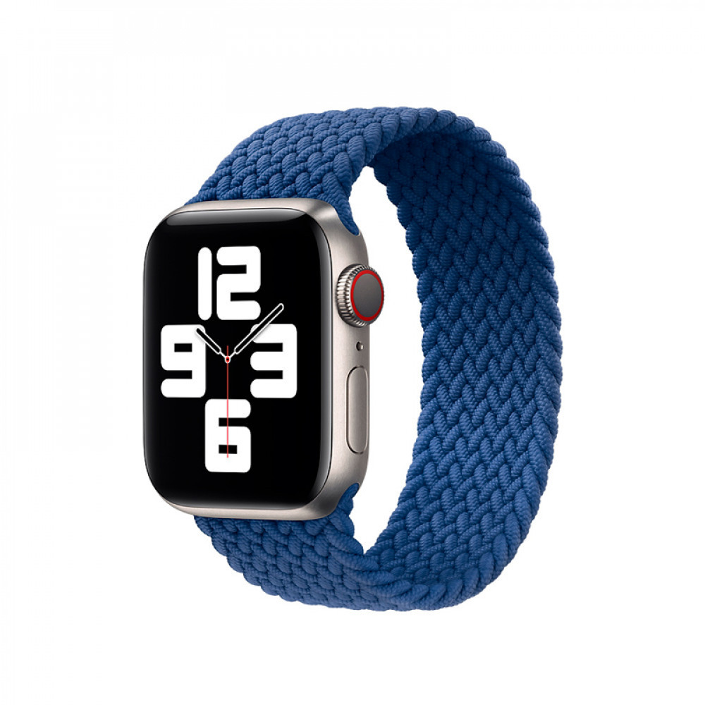 Ремінець Braided Solo Loop (M) — Apple Watch 38 mm | 40 mm | 41 mm — Atlantic Blue, фото 1