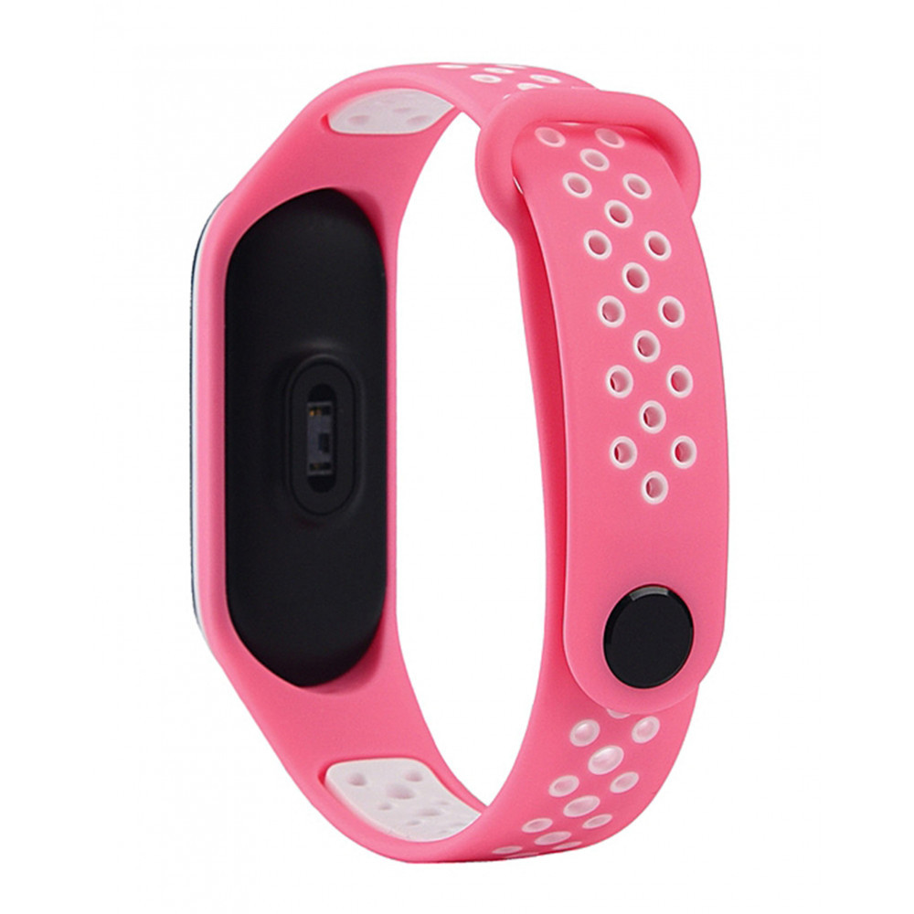 Ремінець Sport Nike Xiaomi Mi Band 3 ; 4 — Pink & White, фото 1