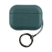 Airpods Case 1/2 Leather Ring — Dark Green