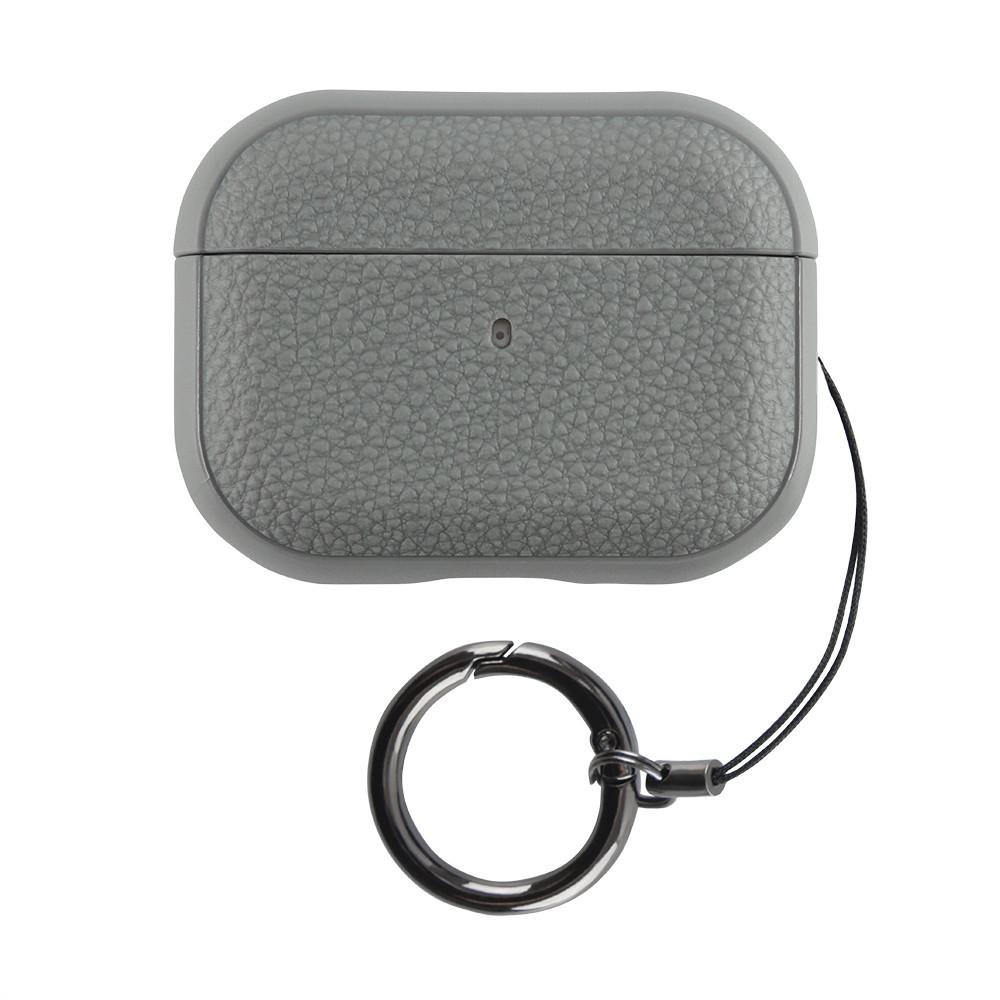 Airpods Case 1/2 Leather Ring — Gray, фото 1