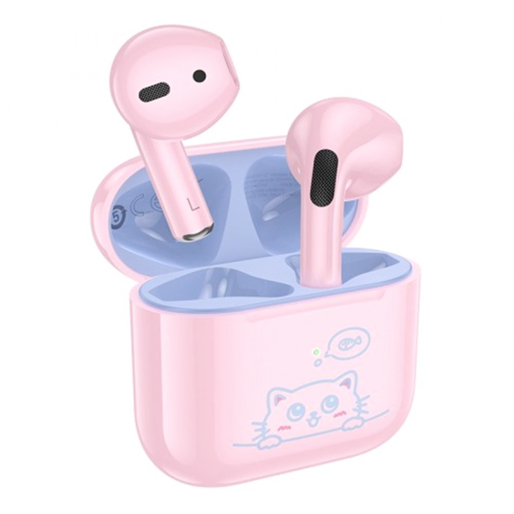Bluetooth гарнітура TWS Hoco EW112 — Pink, фото 1