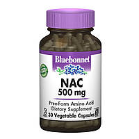 NAC (N-Ацетил-L-Цистеїн) 500мг, Bluebonnet Nutrition, 30 гельових капсул