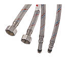 Гнучкі шланги для змішувача Гайка 1/2'' - Штуцер M10 (120 см) 2 шт (силик. оболонка) ZERIX (ZX3033) kr, фото 3