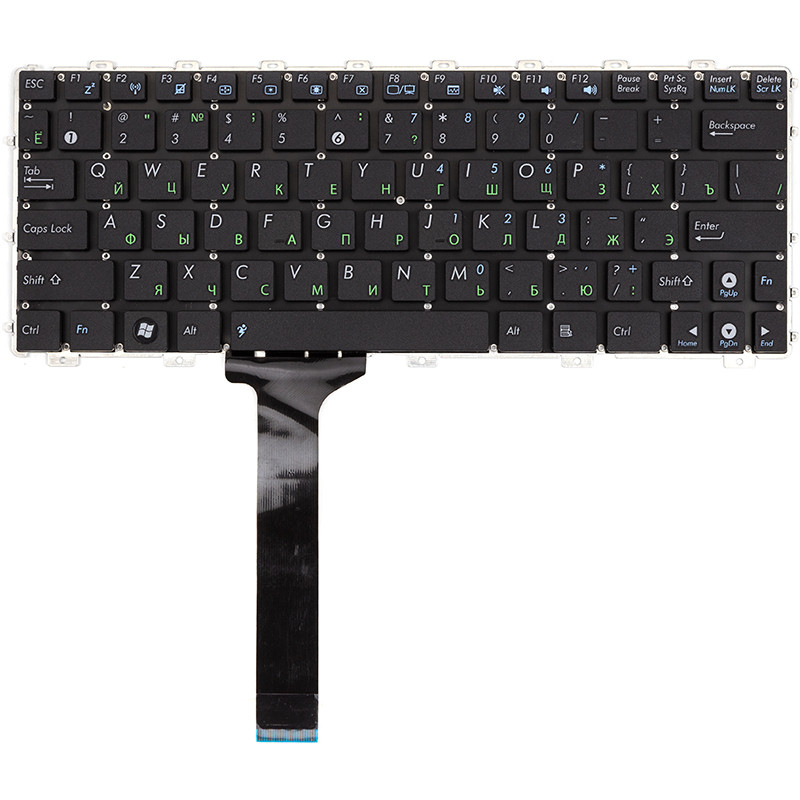 Клавiатура для ноутбука ASUS Eee PC 1015 чорна, без фрейму, фото 1