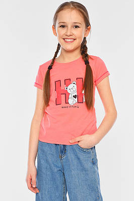 Футболка дитяча для дівчинки рожевого кольору р.98 197378T Безкоштовна доставка