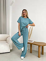 Жіночий прогулянковий костюм оливкового кольору 32039 42/44