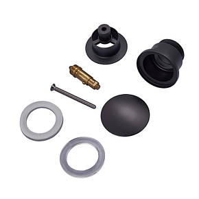 Донний клапан для умивальника Koer PW-01-05 1 1/4'' (кнопка) (Чорний) (KR3403), фото 3
