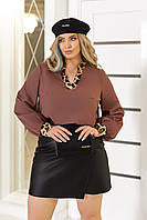 Блуза жіноча з довгими рукавами "Briana" | Батал