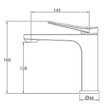 Змішувач для умивальника GAPPO G1010-9, збройова сталь, фото 5