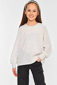 Блуза підліткова для дівчинки білого кольору 182625P