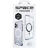 Чохол TPU Space Case with MagSafe для Apple iPhone 16e (6.1") Прозорий, фото 3