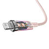 Кабель Baseus Explorer Series Fast Charging with Smart Temperature Control USB to Lightning 2.4A 1m, Pink, фото 6