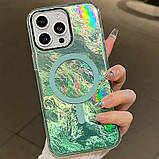 Чохол TPU Shiny Mountain (MagFit) для Apple iPhone 16 Pro (6.3") Green, фото 3
