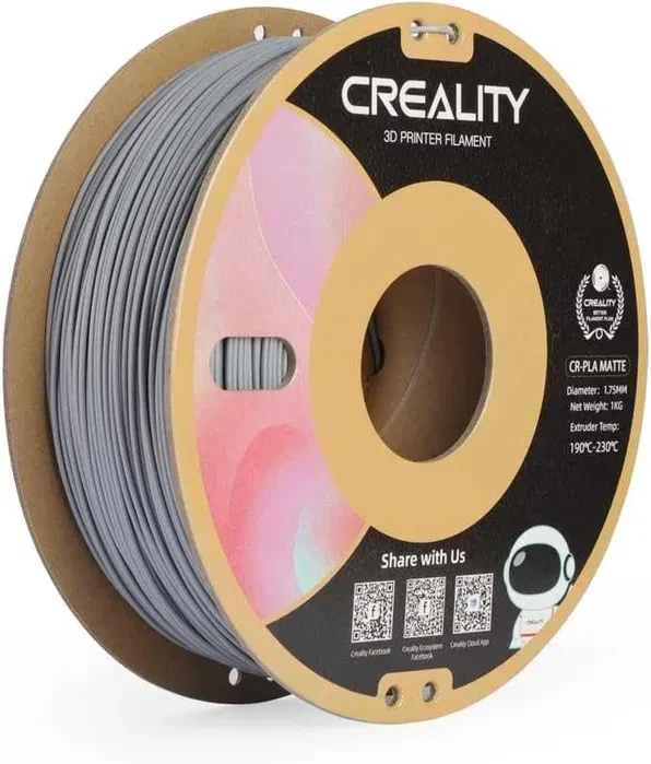 PLA пластик Creality філамент для 3D принтера матовий 1.75мм 1кг Grey