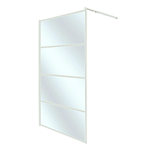 Душова перегородка Insana Alba 200x110 см біла нерухома прозоре скло, фото 4