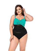 Купальник 2025 раздельный Fuba 25062 черный-зеленый(В НАЛИЧИИ ТОЛЬКО 48 50 52 54 56 УКР р-ры), фото 3