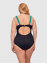 Купальник 2025 раздельный Fuba 25062 черный-зеленый(В НАЛИЧИИ ТОЛЬКО 48 50 52 54 56 УКР р-ры), фото 4