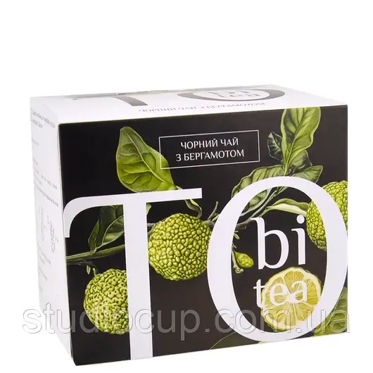 Чай чорний з бергамотом TOBI 20шт х 2,5г, фото 1