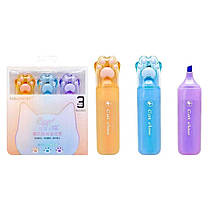 Набір маркерів текстовиділювачів 3 кольори "Кішача лапка" 12013/2