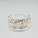 Срібна каблучка з золотими накладками, фото 2