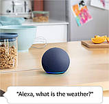 Акустична система Amazon Echo Dot (5th Gen) Smart Speaker with Alexa Deep Sea Blue_US ( Синій ) DS, фото 5