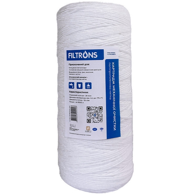 Картридж із поліпропіленової нитки Filtrons FLVR BB 10, фото 1