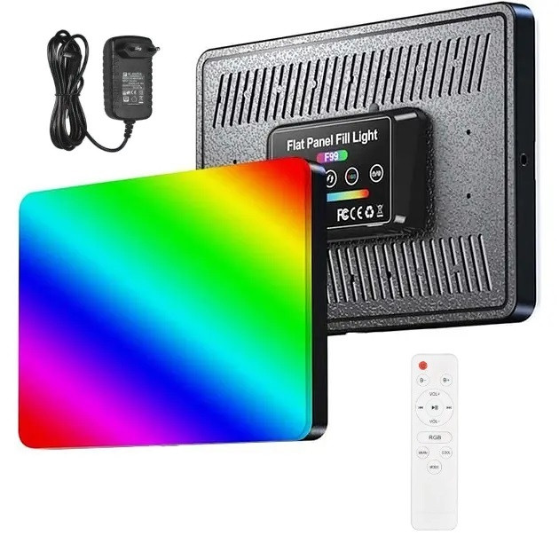 Прямокутна світлодіодна LED-лампа RGB F99 22,5х16 см, фото 1