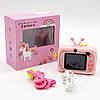 Дитячий фотоапарат Равлик з дисплеєм, від USB, Q2, Рожевий / Фотоапарат для дітей / Дитяча фотокамера, фото 10