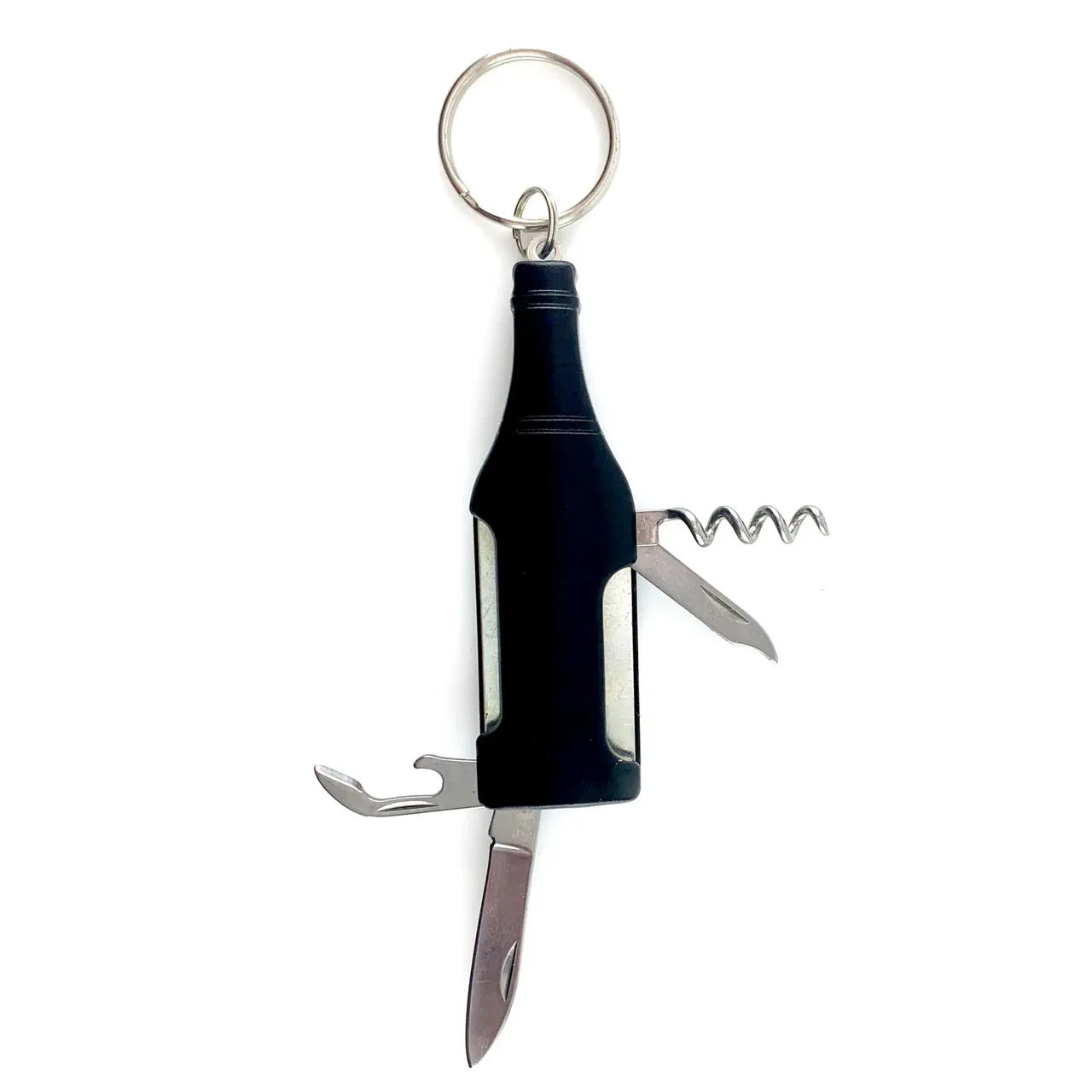 Ніж брелок чоловічий набір 4 в 1 чорний, фото 1