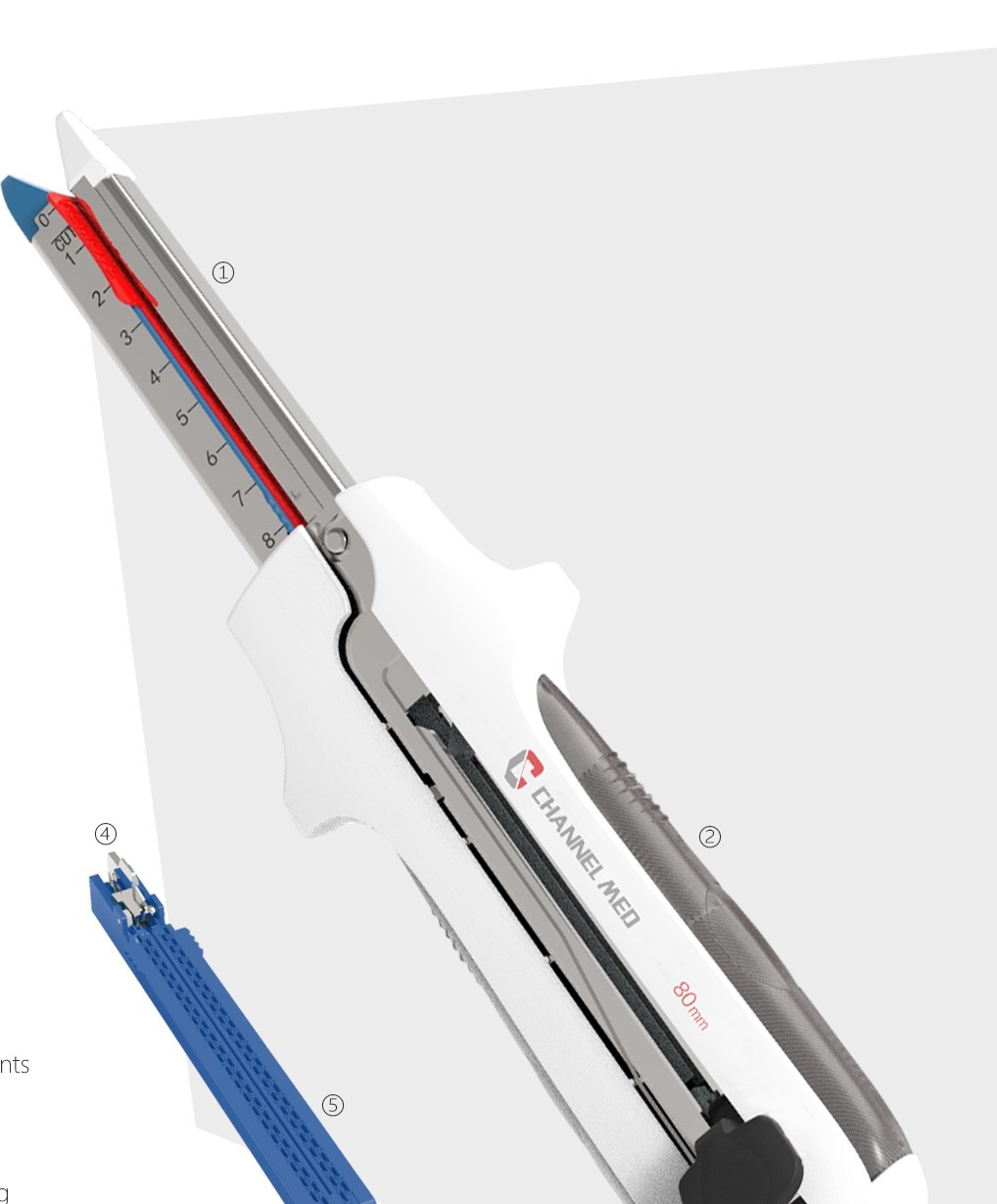 Картридж для лінійного степлера (прямий), 4,6мм/55мм зелений