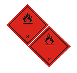 Знак небезпеки "Легкозаймисті речовини" (метал)