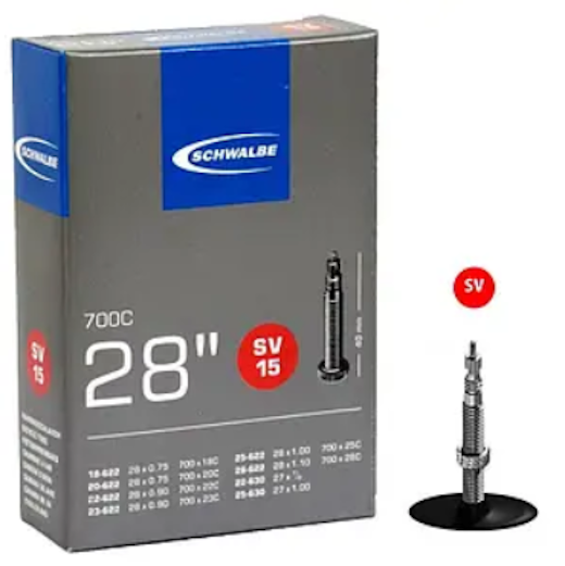 Камера Schwalbe 28" 18/28x622/630 SV15 40мм EK, фото 1