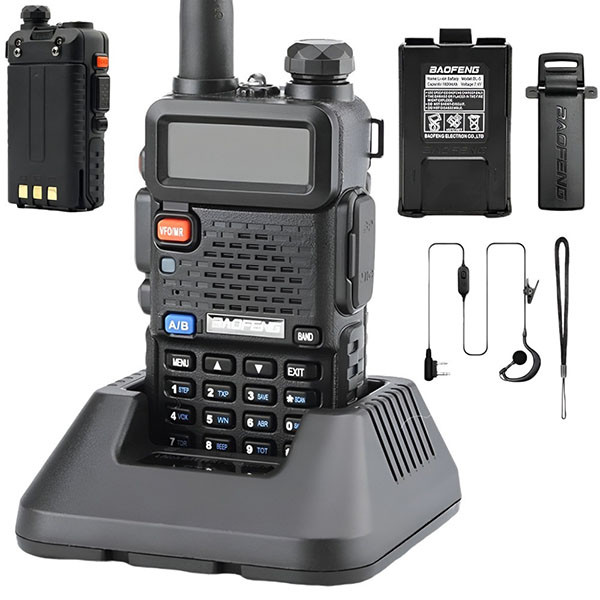 Рація цифрова Baofeng UV-5R VHF 136-174 UHF 400-520, Ліхтарик, FM