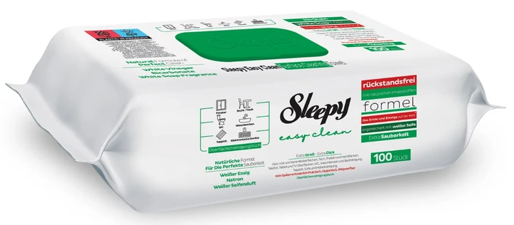 Вологі серветки-рушники для прибирання Sleepy Easy Clean 100 шт, фото 1