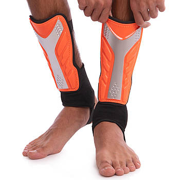 Щитки футбольні на липучці із захистом кісточки 602P розмір М