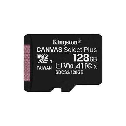 Карта пам'яті Kingston Canvas Select Plus MicroSDXC 128GB UHS-I Class 10 R100MB/s, фото 1