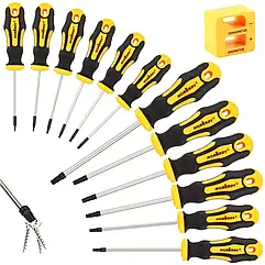 Набір Torx викруток 12шт + намагнічувач-розмагнічувач sdy-87010