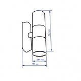 Архітектурний накладний світильник Feron DH0704 під лампу сірий, фото 6