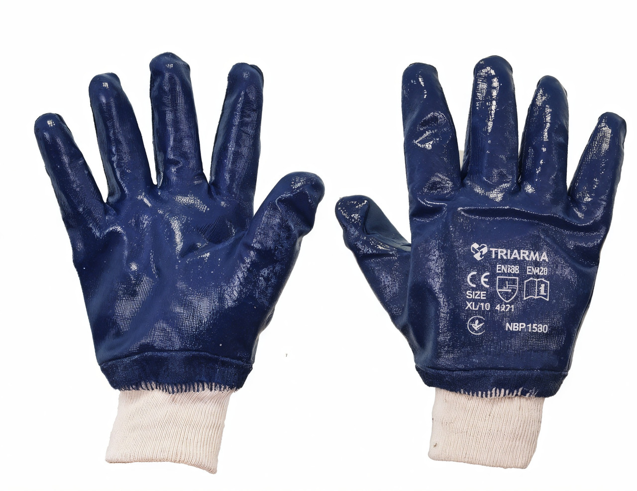 Рукавички TRIARMA 10(XL) нітрилові МБС, в’язаниий манжет
