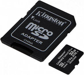 Карта пам'яті MicroSDHC 2x32GB UHS-I Class 10 Kingston Canvas Select Plus R100MB/s + SD-адаптер (SDC, фото 4