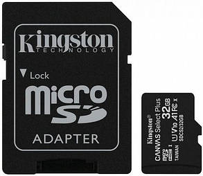 Карта пам'яті MicroSDHC 2x32GB UHS-I Class 10 Kingston Canvas Select Plus R100MB/s + SD-адаптер (SDC, фото 3