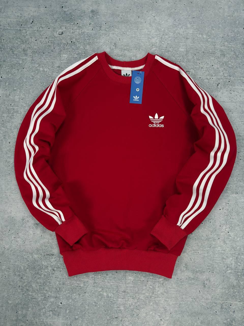 Adidas кофта чоловіча трикотажна спортивна весняна осіння світшот адідас червоний