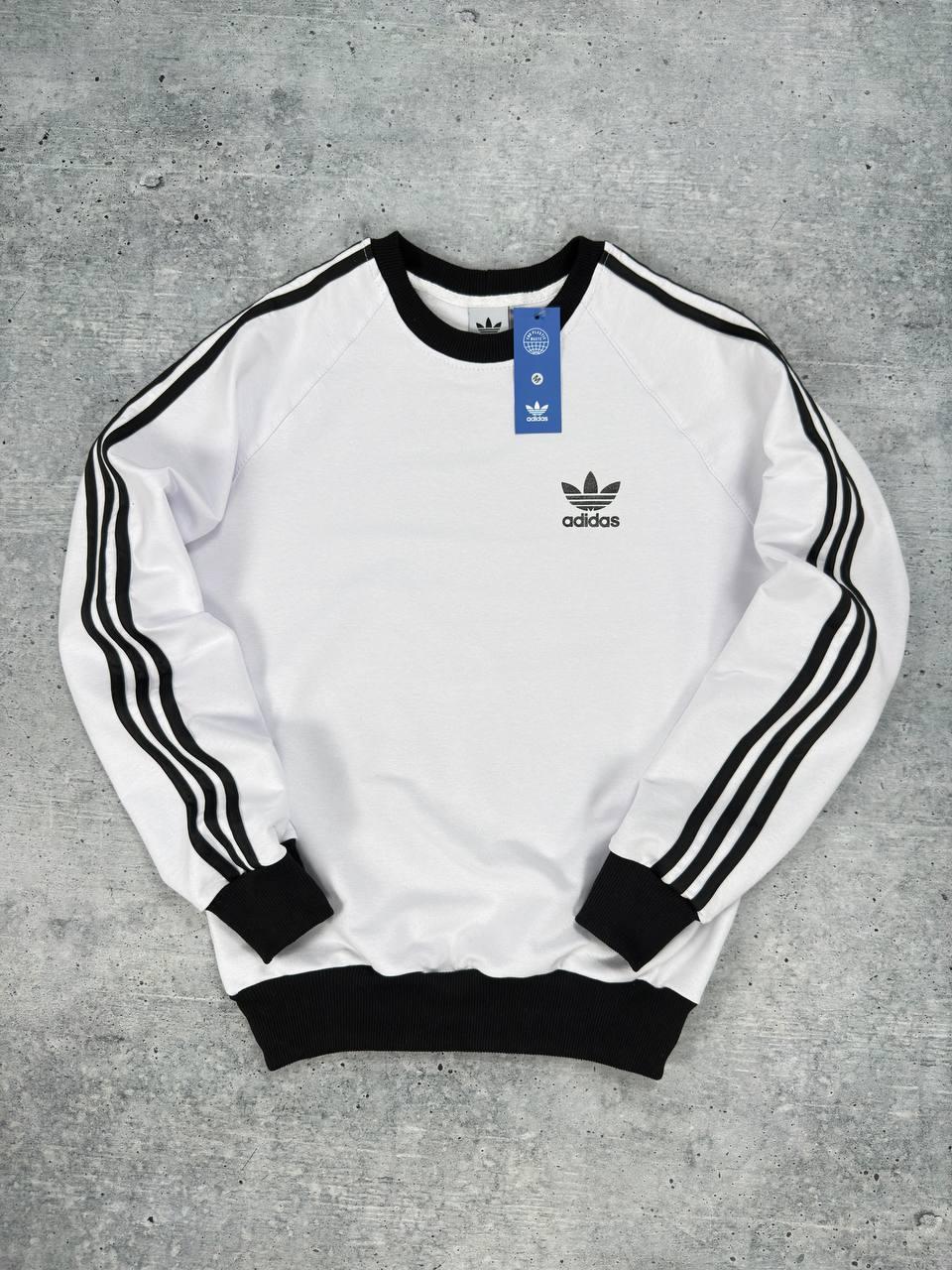 Кофта Adidas чоловіча світшот спортивний весняний осінній адідас білий